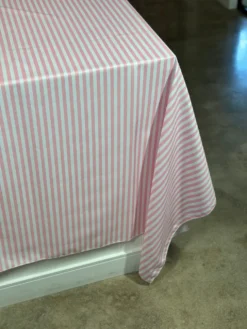 Seersucker (Poly Print) Table Linen in Pink