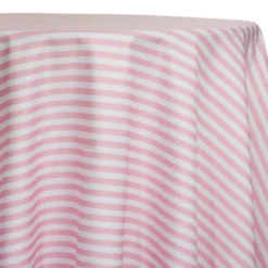 Seersucker (Poly Print) Table Linen in Pink