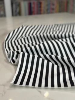 Seersucker (Poly Print) Table Linen in Black