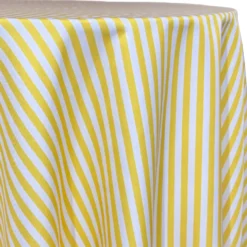 Seersucker (Poly Print) Table Linen in Yellow