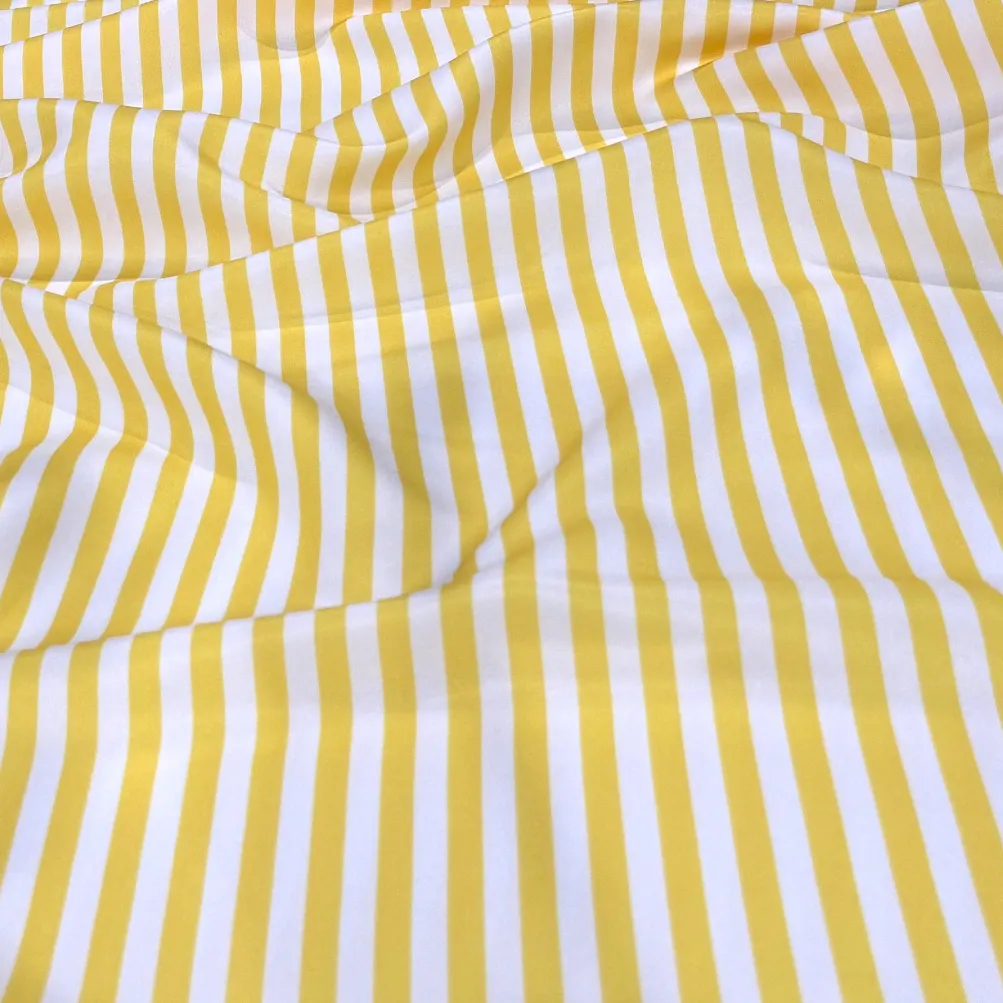 Seersucker (Poly Print) Table Linen in Yellow