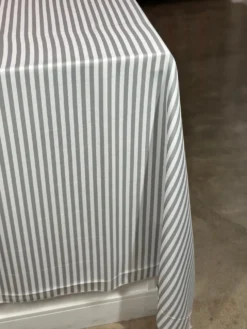 Seersucker (Poly Print) Table Linen in Silver