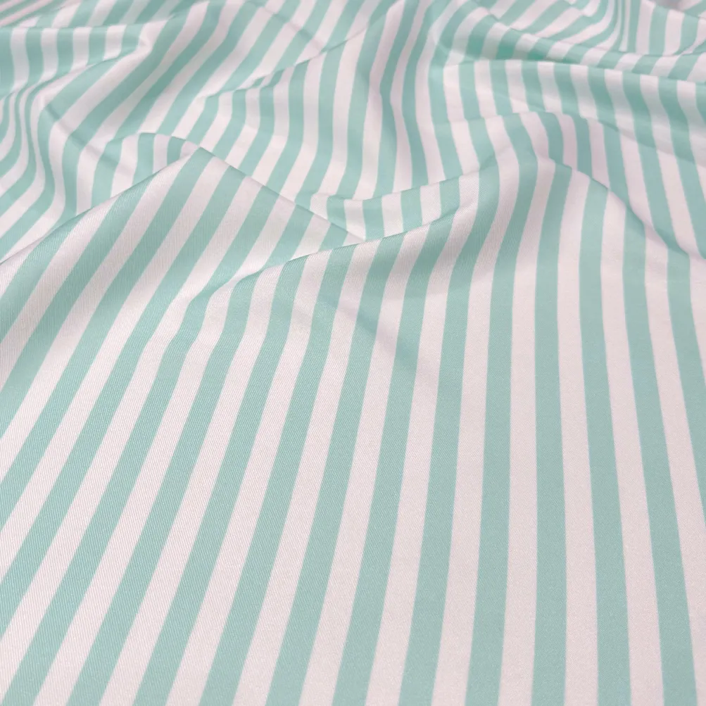 Seersucker (Poly Print) Table Napkin in Teal Green