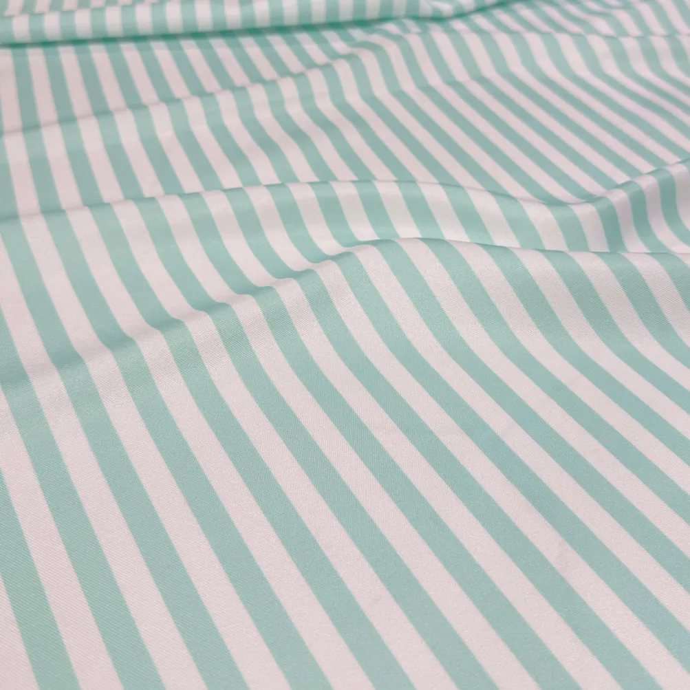 Seersucker (Poly Print) Table Napkin in Teal Green