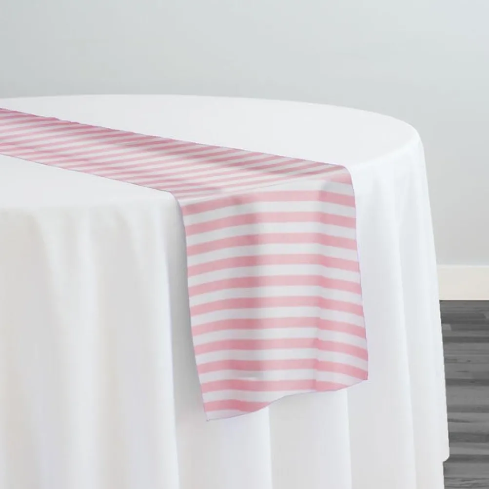 Seersucker (Poly Print) Table Runner in Pink