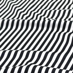 Seersucker (Poly Print) Table Runner in Black