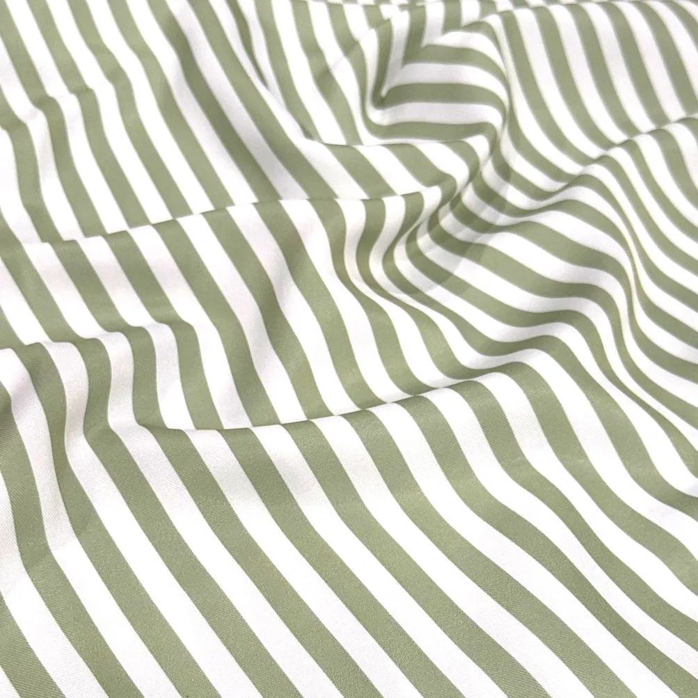 Seersucker (Poly Print) Table Runner in Sage