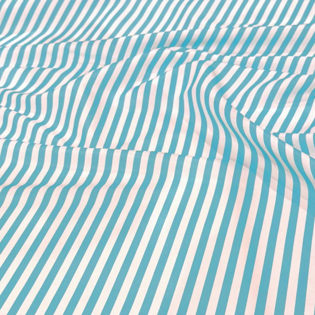 Seersucker (Poly Print) Table Runner in Turquoise