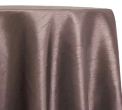 Shantung Satin (Reversible) Table Linen in Brown