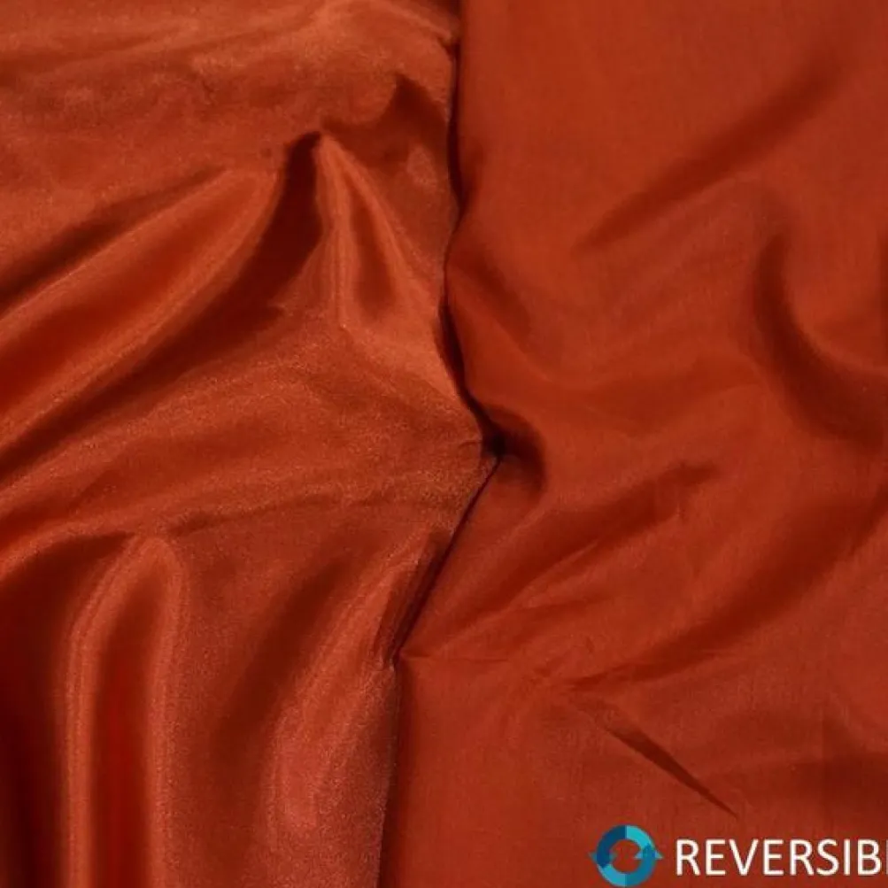 Shantung Satin (Reversible) Table Linen in Persimmon