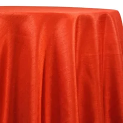 Shantung Satin (Reversible) Table Linen in Persimmon