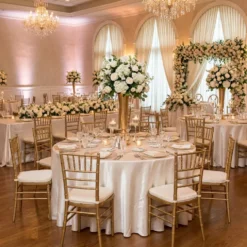 Shantung Satin (Reversible) Table Linen in Ivory