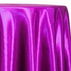 Shantung Satin (Reversible) Table Linen in Magenta