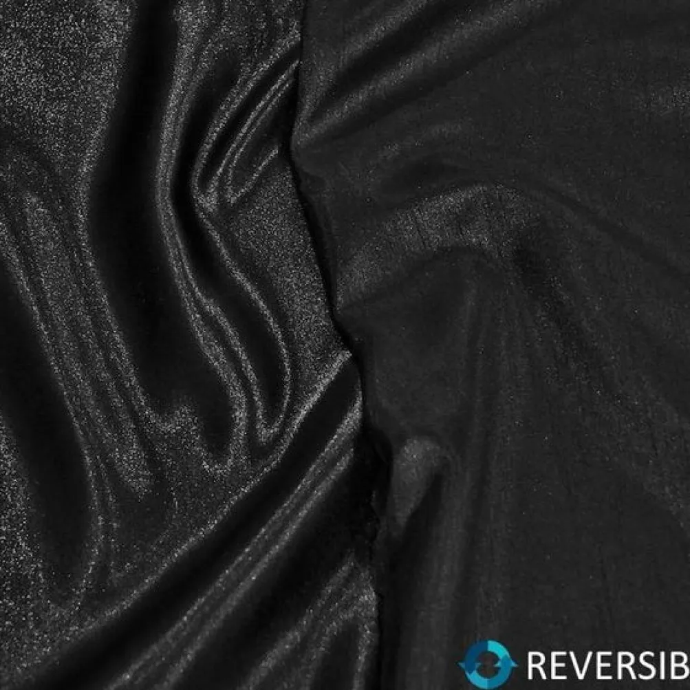 Shantung Satin (Reversible) Table Runner in Black