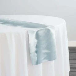 Shantung Satin (Reversible) Table Runner in Baby Blue