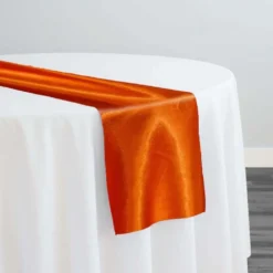 Shantung Satin (Reversible) Table Runner in Rust