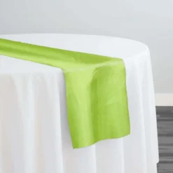 Shantung Satin (Reversible) Table Runner in Lime