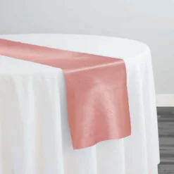 Shantung Satin (Reversible) Table Runner in Dusty Rose
