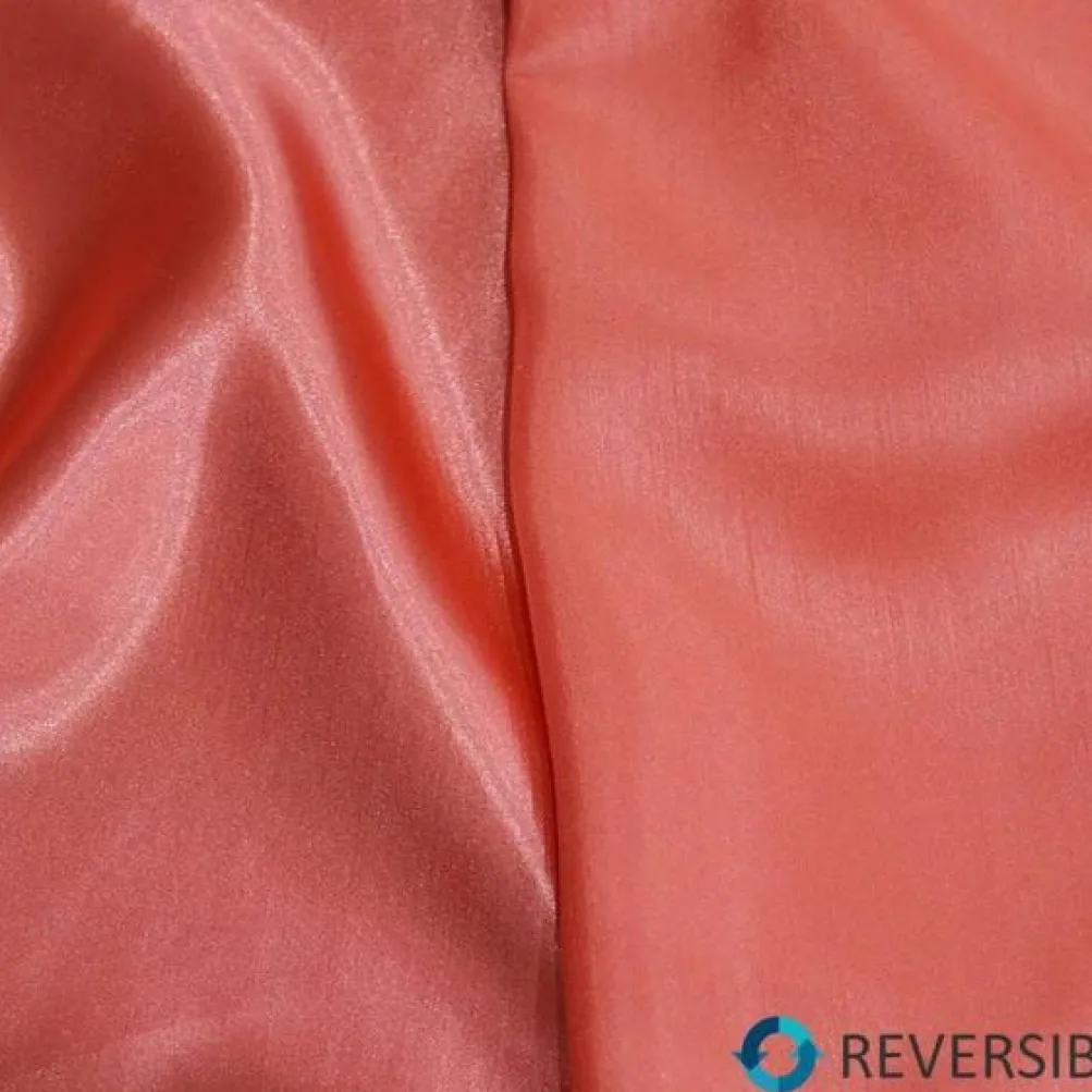 Shantung Satin (Reversible) Table Runner in Coral