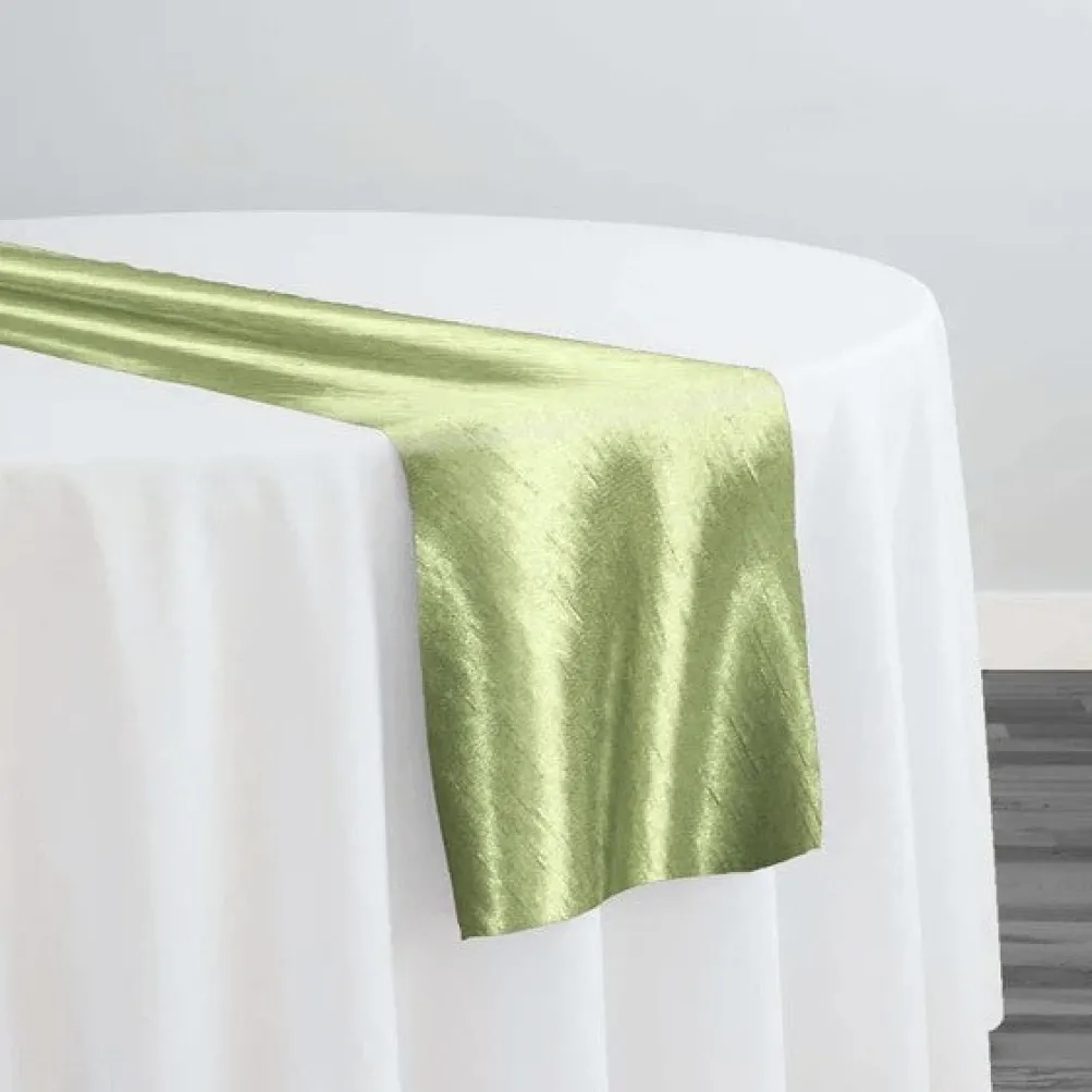 Shantung Satin (Reversible) Table Runner in Sage