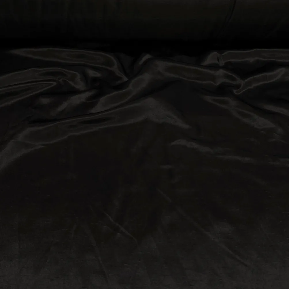 Shantung Satin (Reversible) Table Napkin in Black