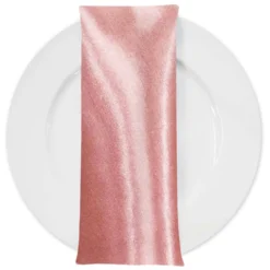Shantung Satin (Reversible) Table Napkin in Dusty Rose