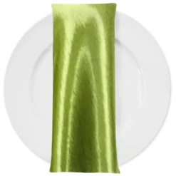 Shantung Satin (Reversible) Table Napkin in Willow Green