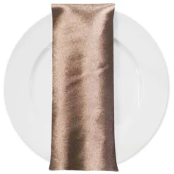 Shantung Satin (Reversible) Table Napkin in Khaki