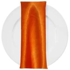 Shantung Satin (Reversible) Table Napkin in Rust