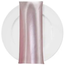 Shantung Satin (Reversible) Table Napkin in Pink