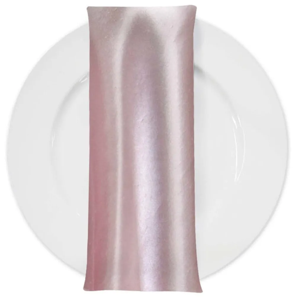 Shantung Satin (Reversible) Table Napkin in Pink