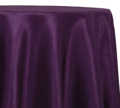 Shantung Satin (Reversible) Table Linen in Plum