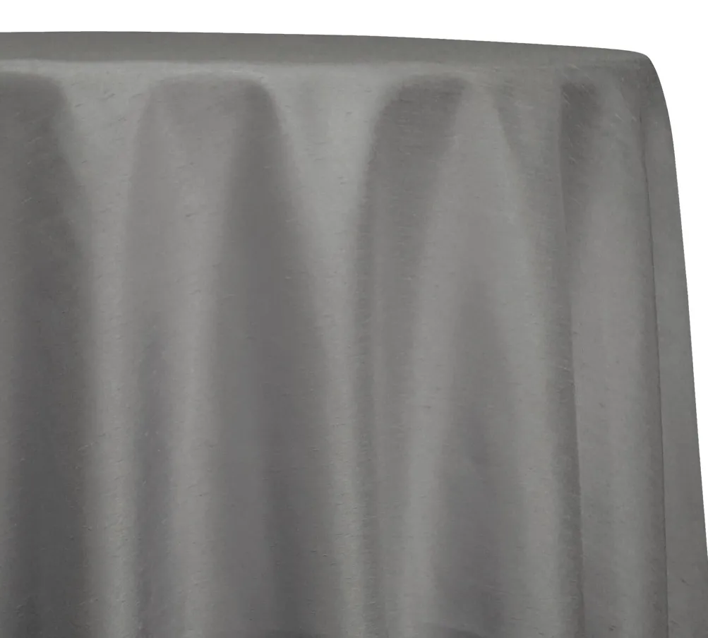 Shantung Satin (Reversible) Table Linen in Charcoal