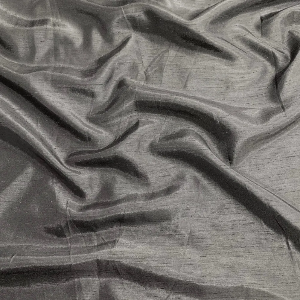 Shantung Satin (Reversible) Table Linen in Charcoal