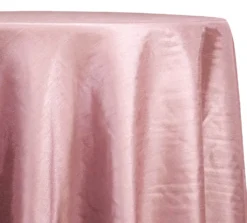 Shantung Satin (Reversible) Table Linen in Dusty Rose
