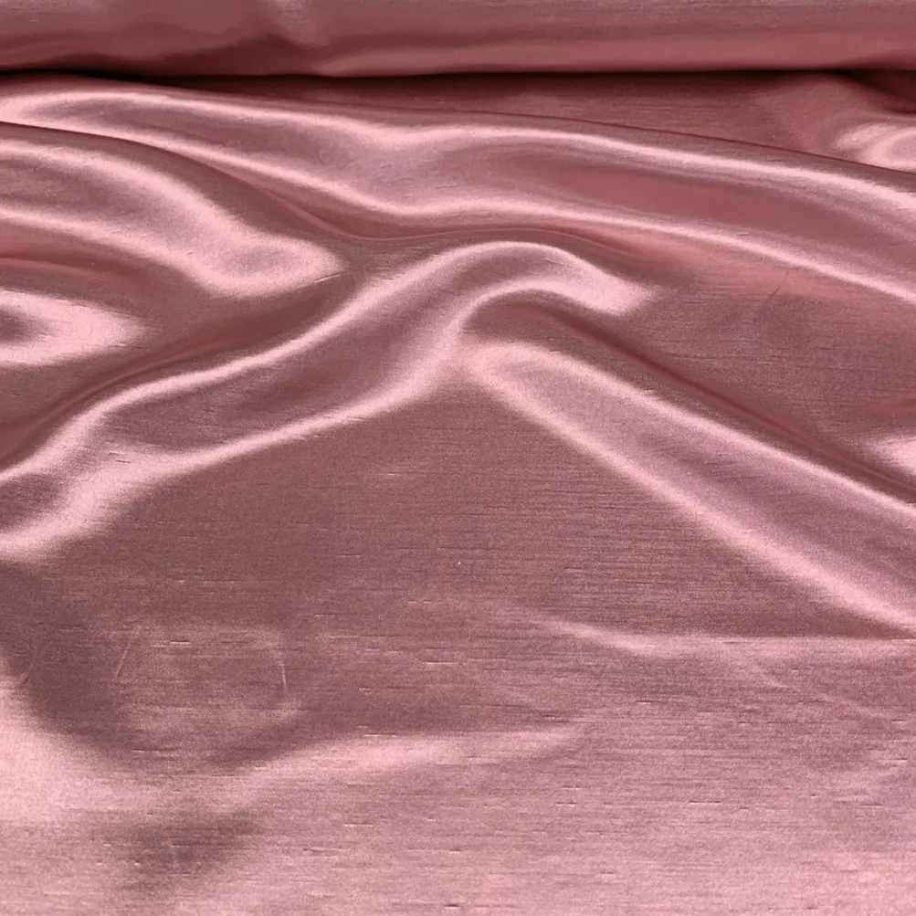 Shantung Satin (Reversible) Table Linen in Dusty Rose