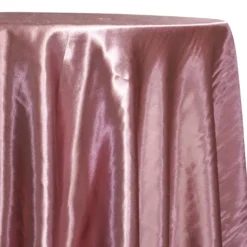 Shantung Satin (Reversible) Table Linen in Dusty Rose
