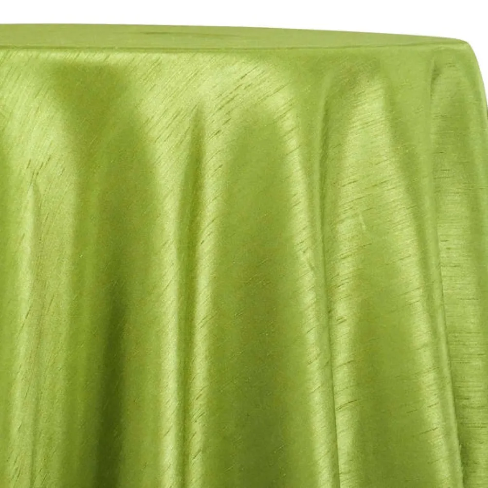 Shantung Satin (Reversible) Table Linen in Lime