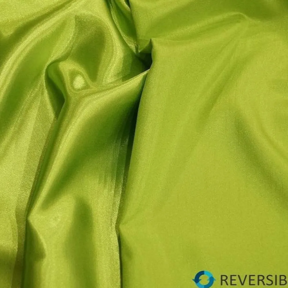 Shantung Satin (Reversible) Table Linen in Lime