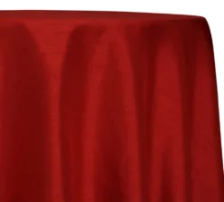 Shantung Satin (Reversible) Table Linen in Red DK