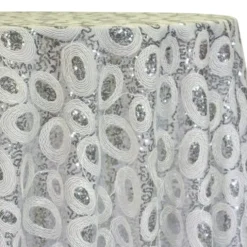 Sienna Design Table Linen in Silver and White