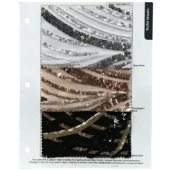 Skyfall Sequins Table Runner in Silver and White