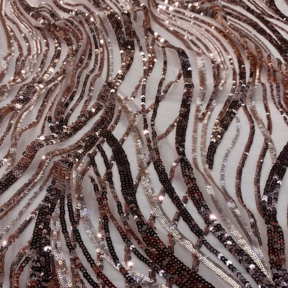 Skyfall Sequins Table Runner in Champagne and Blush