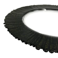 Solar - Glass Charger Plate in Black/Gold (Item # 0309-B)