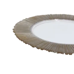 Solar - Glass Charger Plate in Gold (Item # 0309-B)