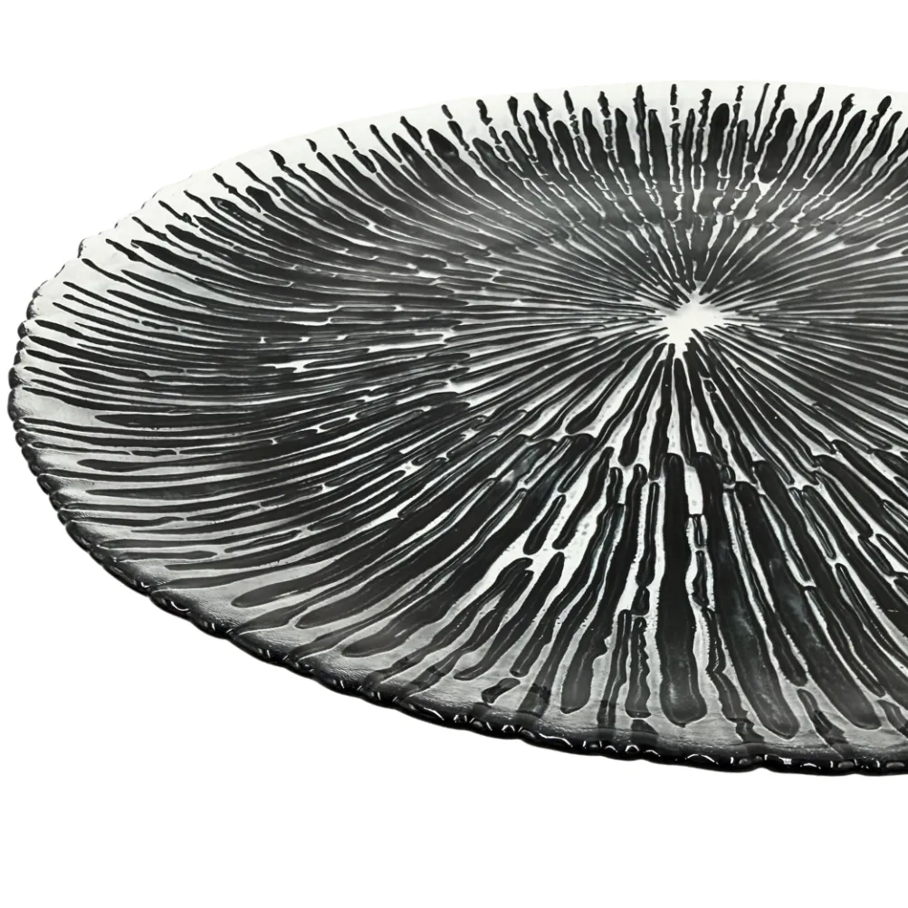 Solaris - Glass Charger Plate in Black (Item # 0426)
