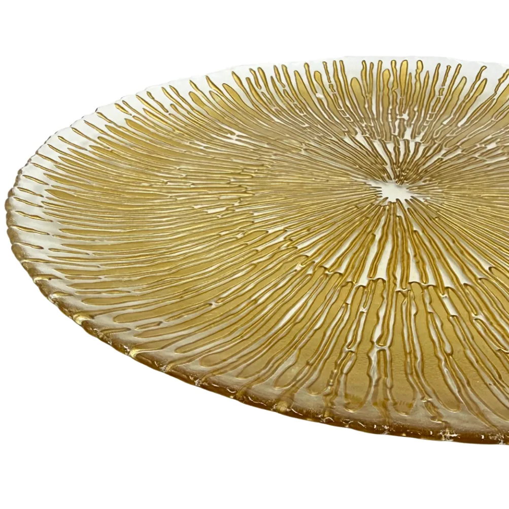 Solaris - Glass Charger Plate in Gold (Item # 0426)