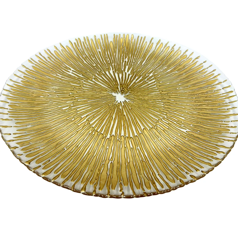 Solaris - Glass Charger Plate in Gold (Item # 0426)