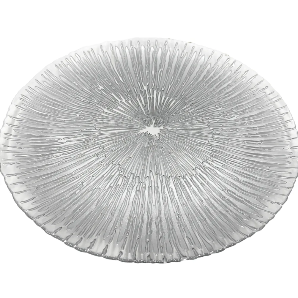 Solaris - Glass Charger Plate in Silver (Item # 0426)