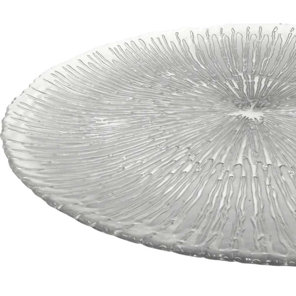 Solaris - Glass Charger Plate in Silver (Item # 0426)